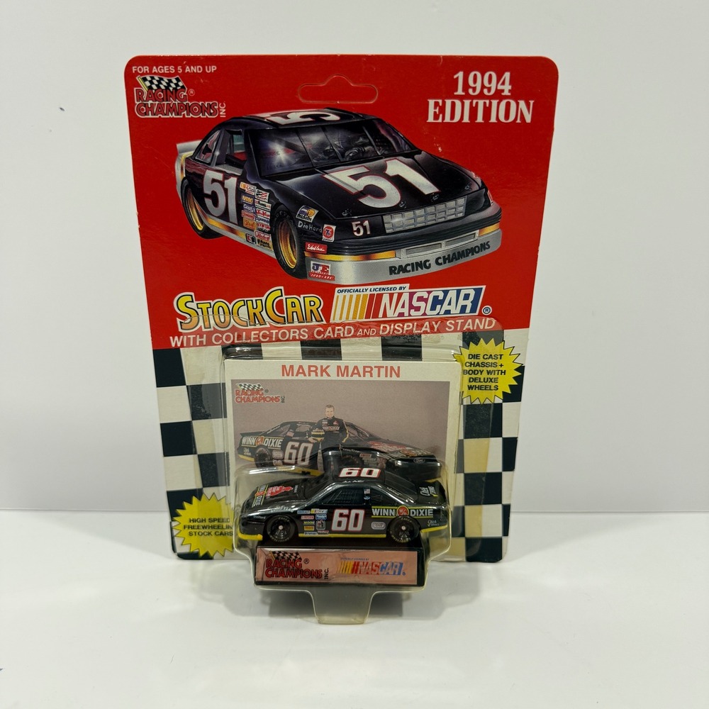 Racing Champions Stock Car Mark Martin 1:64 Black New 1994 Edition Winn Dixie 60